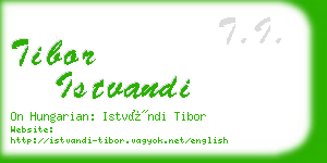 tibor istvandi business card